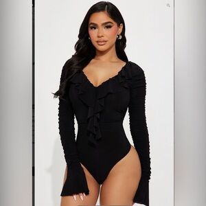 NWT Fashion Nova Ruffled bodysuit size 2x